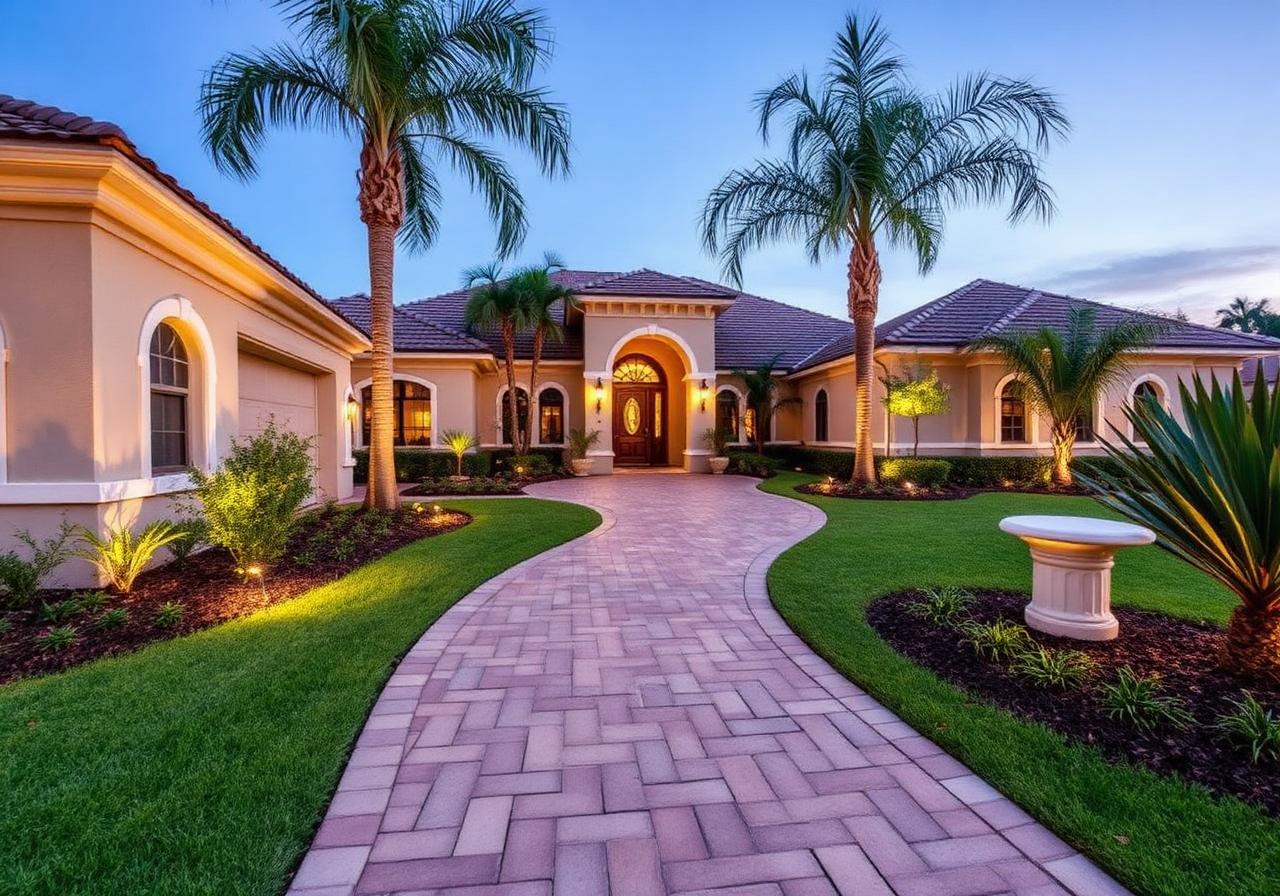Walkway Paver Installation in Cape Coral Florida